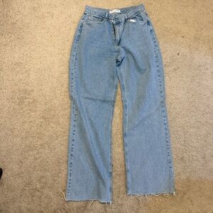stradivarius Light Blue Straight-Leg Jeans